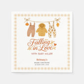 Herbstfallen in der Liebe Kinderkleidung Babydusch Serviette (Vorderseite)