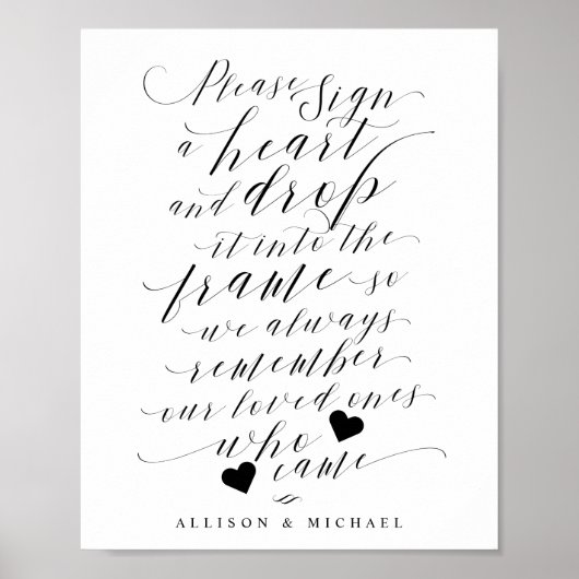 Herbstfallen in Frame Gästebuchssymbol Poster (Vorne)