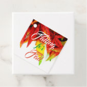 Herbstfallen japanische Ahorn Blätter elegant rot Geschenkanhänger (Beispiel)