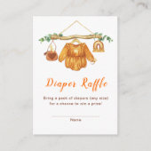 Herbstfallen Kleidung Linie Girl Babydusche Begleitkarte (Vorderseite)