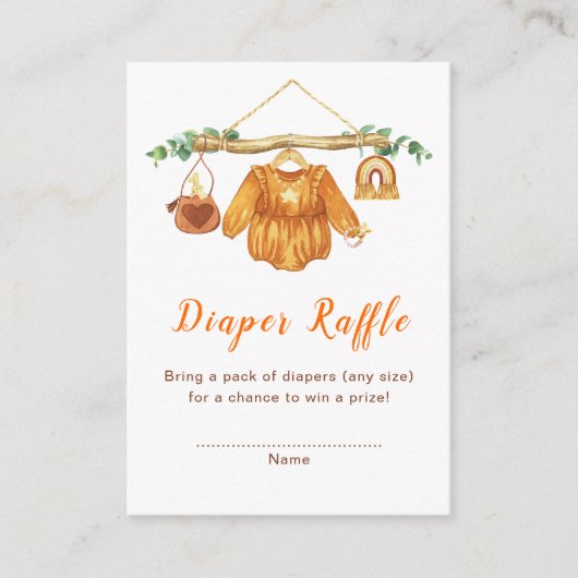 Herbstfallen Kleidung Linie Girl Babydusche Begleitkarte (Vorderseite)