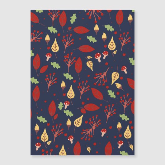 Herbstfallen Magnetkarte (Vorderseite)