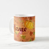 Herbstfallen Pumpkins Personalisierte Kaffee-Tasse Kaffeetasse (Vorderseite Links)