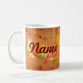 Herbstfallen Pumpkins Personalisierte Kaffee-Tasse Kaffeetasse (Links)