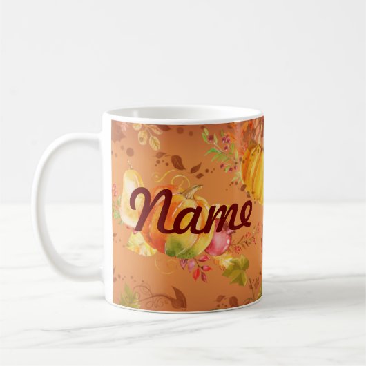 Herbstfallen Pumpkins Personalisierte Kaffee-Tasse Kaffeetasse (Links)