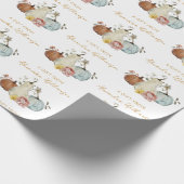 Herbstfallen Pumpkins Personalisierter Name ein Ge Geschenkpapier (Ecke)