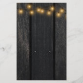 Herbstfallen rustikale Holzheiratskarte Flyer (Hinten)