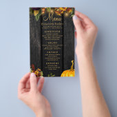 Herbstfallen rustikale Holzheiratskarte Flyer (Handgriff)