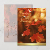 Herbstfallen Save the Date Postkarte (Vorne/Hinten)