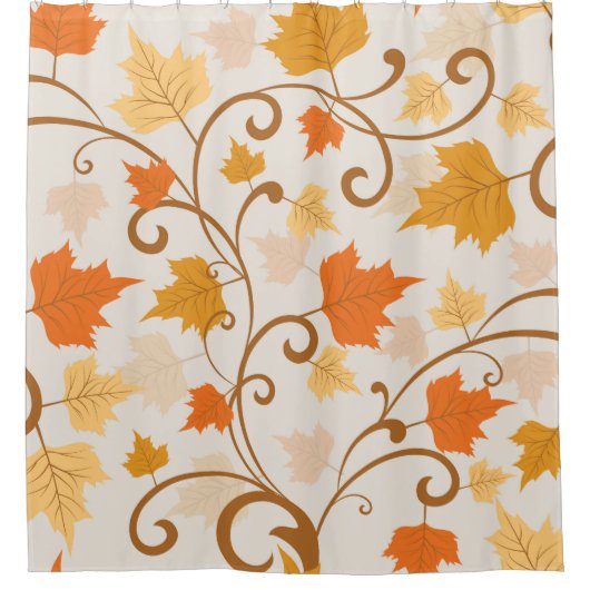 Herbstfallende Blätter Duschvorhang (Vorderseite)