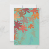 Herbstfallende Blätter Einladungs-Party-Karte Einladung (Rückseite)