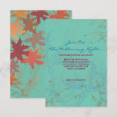 Herbstfallende Blätter Einladungs-Party-Karte Einladung (Vorne/Hinten)