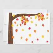 Herbstfallende Blätter Hochzeit Einladung (Rückseite)