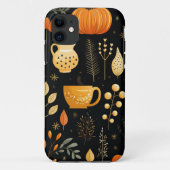 Herbstfallende Blätter Pumpkin Case-Mate iPhone Hülle (Rückseite)