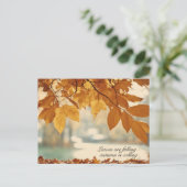 Herbstfallende Leaf-Landschaft Feiertagspostkarte (Stehend Vorderseite)