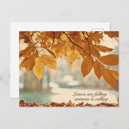 Herbstfallende Leaf-Landschaft Feiertagspostkarte (Vorne/Hinten)