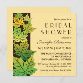 Herbstfallender Ahornleaf Hochzeitscreme Einladung (Vorne/Hinten)