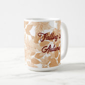 Herbstfallender Herbst verlässt die Tasse (VorderseiteRechts)