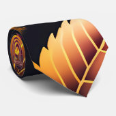 Herbstfallendes Blätter glänzendes Regenbogenmuste Krawatte (Gerollt)