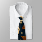 Herbstfallendes Blätter Orange Retro Muster Krawatte (Gebunden)