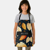 Herbstfallendes Blätter Orange Retro Muster Schürze (Insitu)