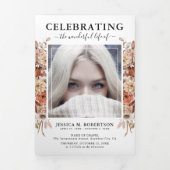 Herbstfallfeierprogramm Dreifach Gefaltete Einladung (Cover)