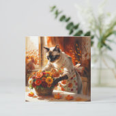Herbstfallkatzen-Florist arrangiert Blume (Stehend Vorderseite)