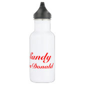 Herbstfallmädchen spielt mit Blätter-Drink-Flasche Trinkflasche (Rechts)