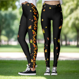 Herbstfallmapier Blätter LEGGINGS