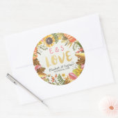 Herbstfallmaple-Blätter Pumpkin Hochzeit Vielen Da Runder Aufkleber (Umschlag)