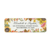 Herbstfallmaple-Blätter Pumpkin-Hochzeitsadresse (Vorne)