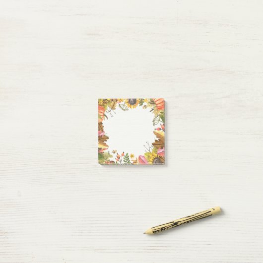 Herbstfallmaple-Blätter Pumpkin Post-it-Note Post Post-it Klebezettel (Auf Schreibtisch)