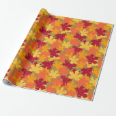 Herbstfallmuster für Ahornleaf Geschenkpapier (Ungerollt)