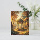 Herbstfallszene mit Gazebo Postkarte (Stehend Vorderseite)