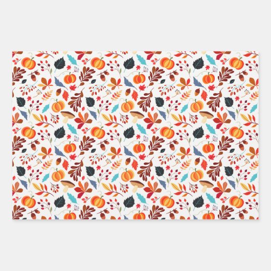 Herbstfällt Folikin Pumpkin Halloween Thema Geschenkpapier Set (Vorderseite 2)