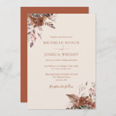 Herbstfällt Rustikale Monografie Einladung (Vorne/Hinten)