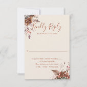 Herbstfällt Rustikale Monografie RSVP Karte (Vorderseite)