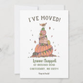 Herbstfallthema Neue Adresse verschieben Ankündigung (Vorderseite)