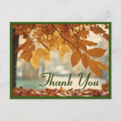 Herbstfalltreue Landschaft Danke Postcard Postkarte (Vorderseite)