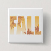 Herbstfalltypografie-Design mit Blätter Button (Vorderseite)
