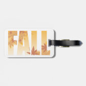 Herbstfalltypografie-Design mit Blätter Gepäckanhänger (Rückseite horizontal)