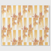 Herbstfalltypografie-Design mit Blätter Geschenkpapier (Flach)