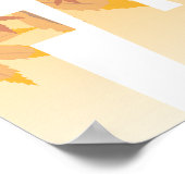 Herbstfalltypografie-Design mit Blätter Poster (Ecke)