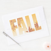 Herbstfalltypografie-Design mit Blätter Rechteckiger Aufkleber
