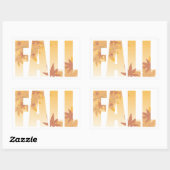 Herbstfalltypografie-Design mit Blätter Rechteckiger Aufkleber (Blatt)