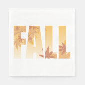 Herbstfalltypografie-Design mit Blätter Serviette (Vorderseite)