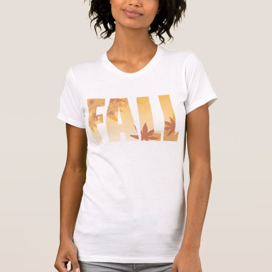 Herbstfalltypografie-Design mit Blätter T-Shirt (Vorderseite)
