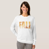 Herbstfalltypografie-Design mit Blätter T-Shirt (Vorne ganz)