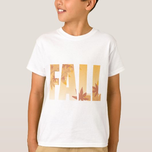 Herbstfalltypografie-Design mit Blätter T-Shirt (Vorderseite)