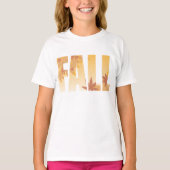 Herbstfalltypografie-Design mit Blätter T-Shirt (Vorderseite)